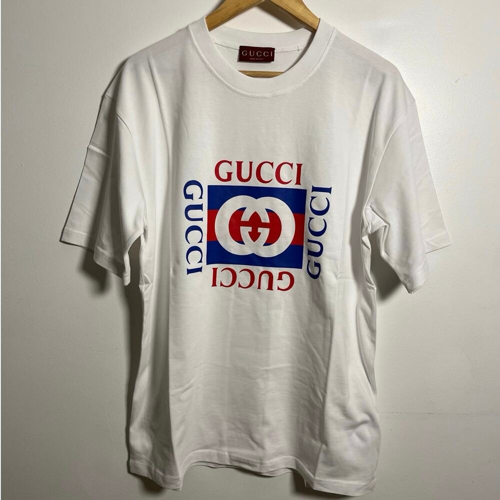 Gucci Cotton Jersey GG Print T-shirt White Men's